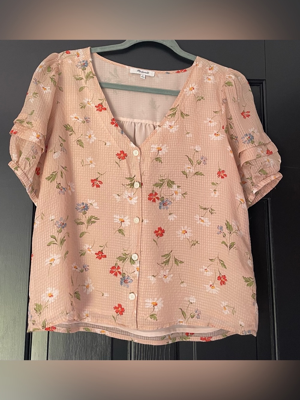 Madewell Silk Floral Pembroke Top